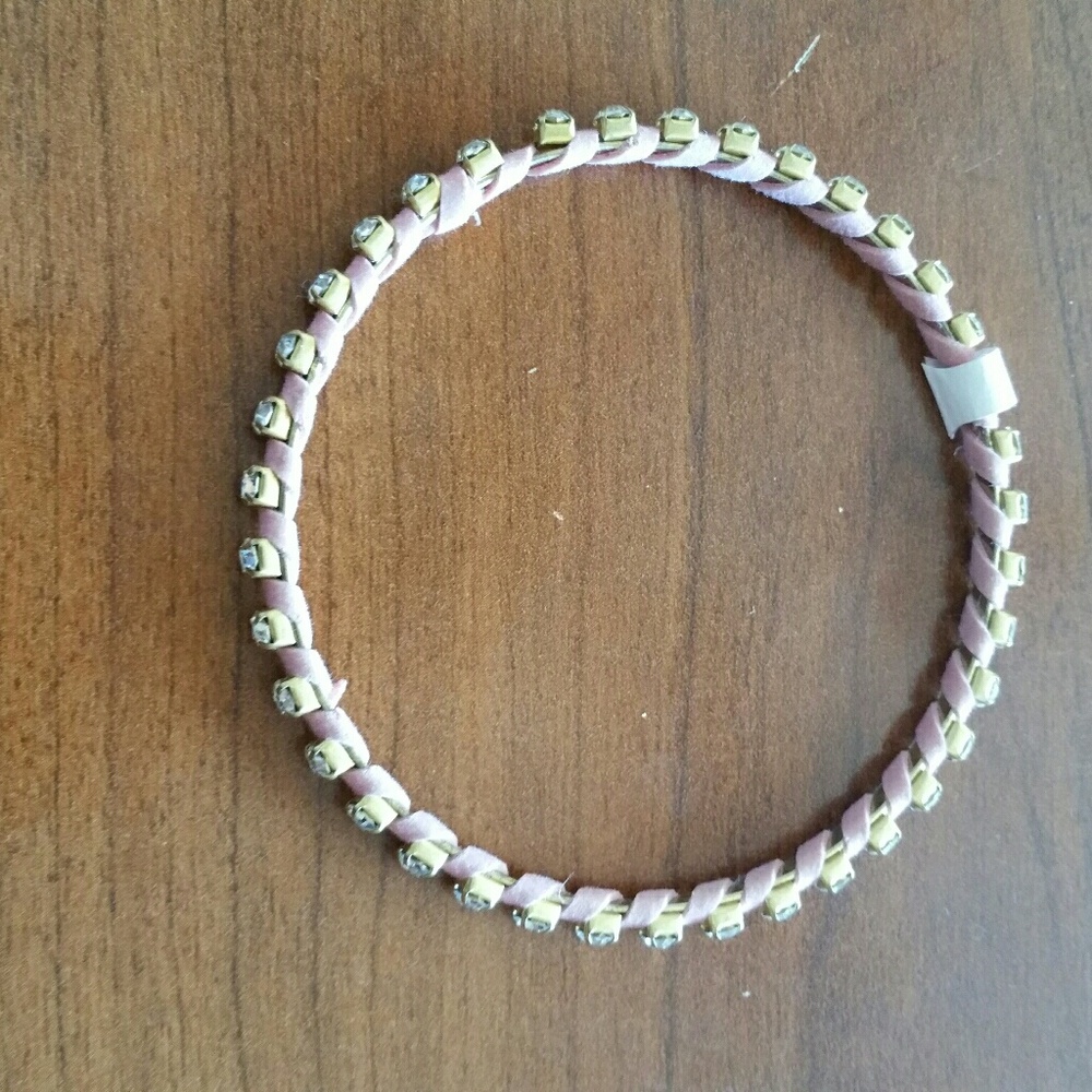 Suede wrapped crystal bangles - Picture 3 of 3